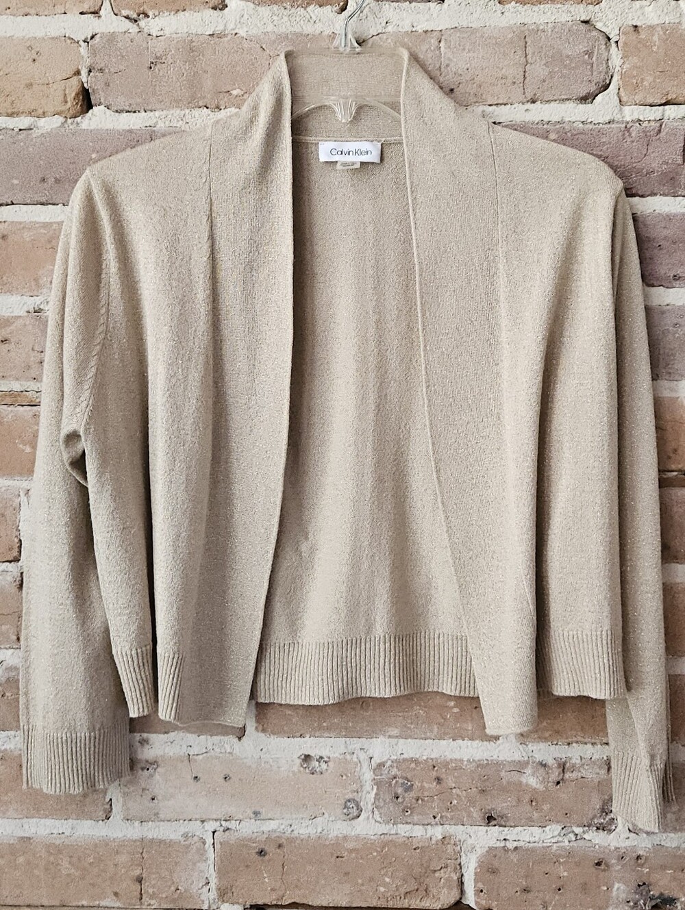 Calvin Klein Beige Open-Front Cardigan